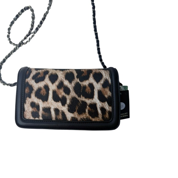 Badgley Mischka Animal Print Crossbody Bag Vegan Leather - Picture 5 of 7